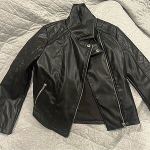 Cat & Jack Black Leather Jacket for Kids